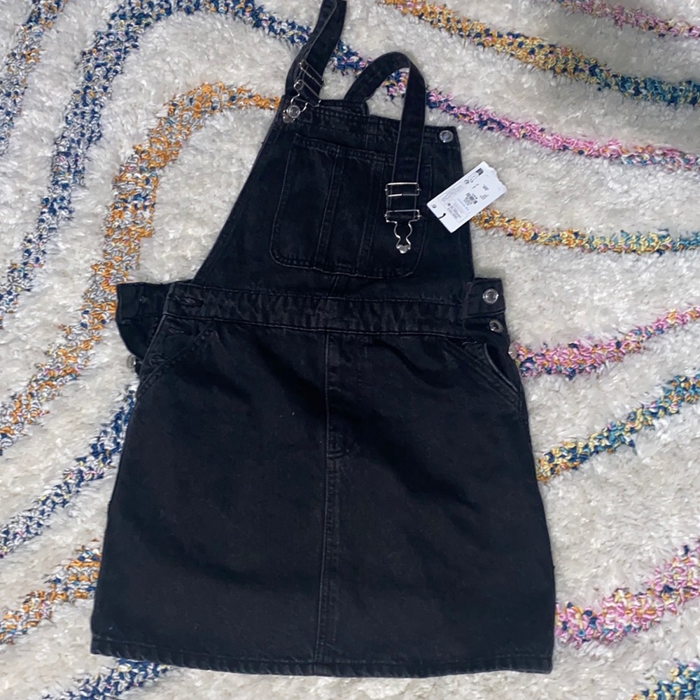 Black Denim Overall dress